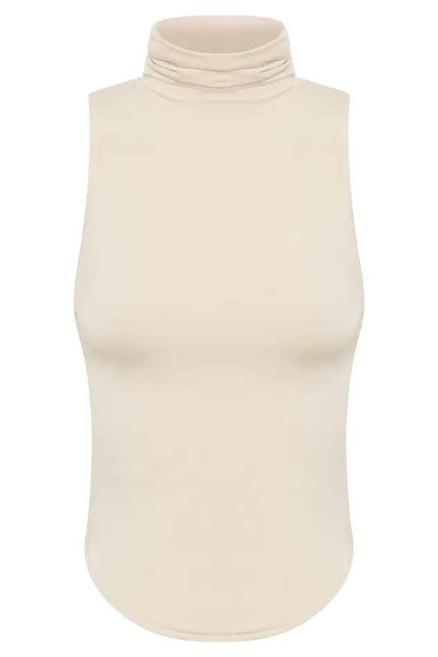 Women Meshki Tops Wren Slinky Turtle Neck Top 8211 Buttercream