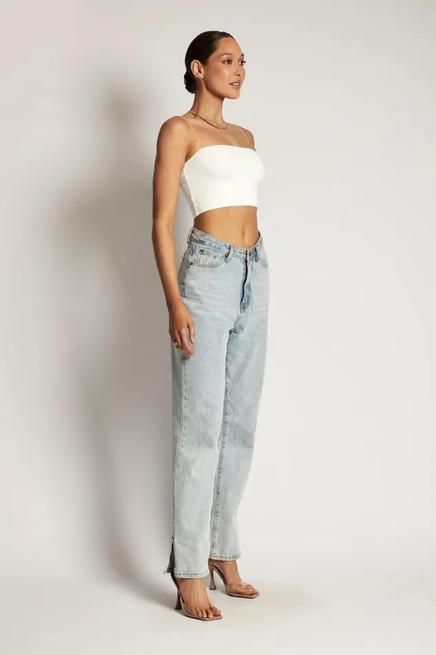 Women Meshki Tops Yvonne Cami Crop Top 8211 White