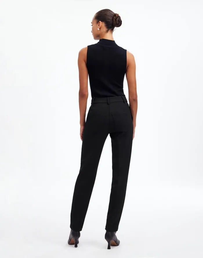 Women MidRise Slim Ankle Pant True Black Madewell Pants
