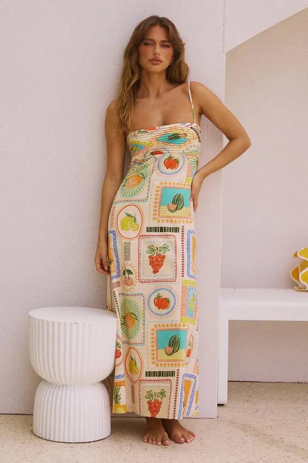 Women Midi Dresses Runaway The Label AGATA MIDI DRESS Agata Print