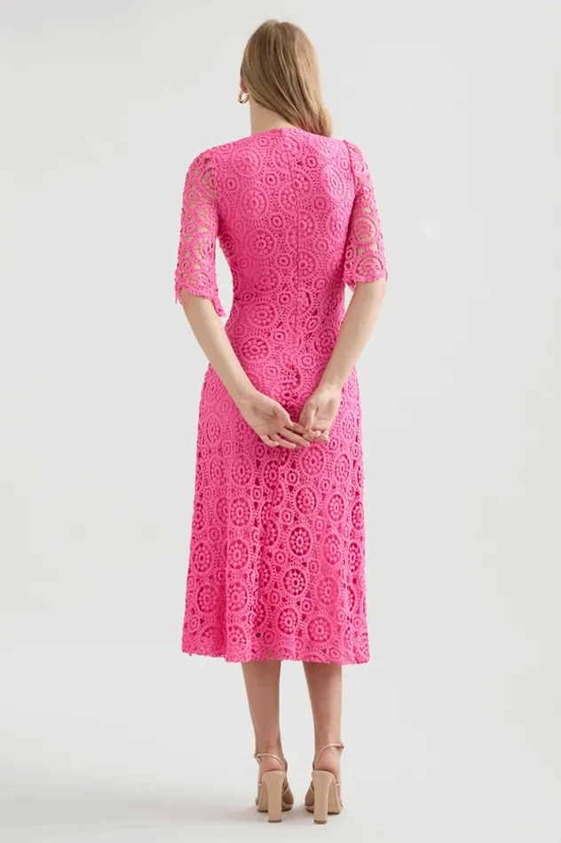 Women Midi Dresses Runaway The Label Arizona Midi Dress Fuchsia