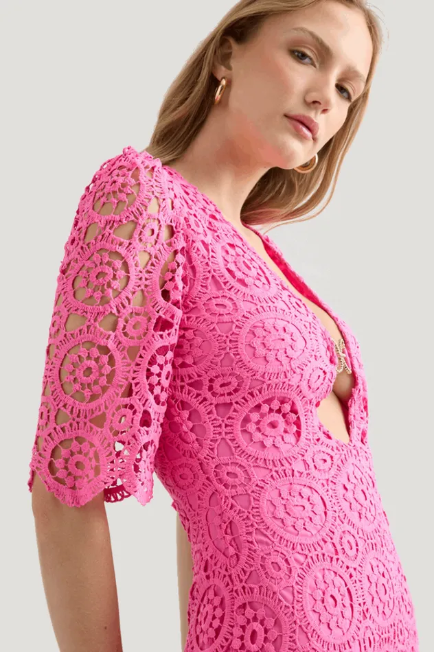 Women Midi Dresses Runaway The Label Arizona Midi Dress Fuchsia
