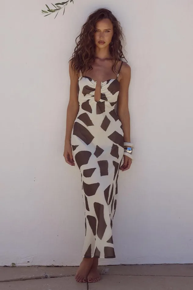 Women Midi Dresses Runaway The Label ASTORA MIDI DRESS Lazure Chocolate