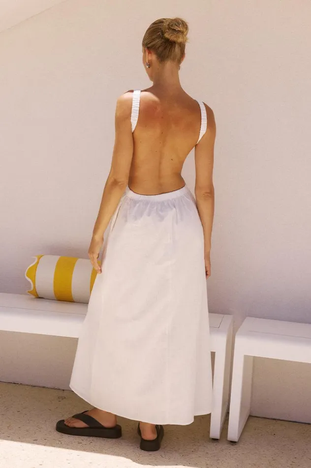 Women Midi Dresses Runaway The Label BELA MIDI DRESS White