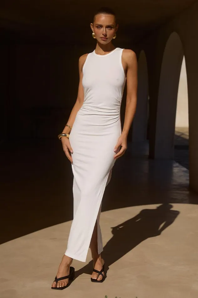 Women Midi Dresses Runaway The Label DIYA MIDI DRESS White