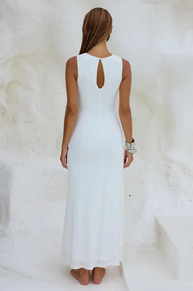 Women Midi Dresses Runaway The Label EOS MIDI DRESS Ivory