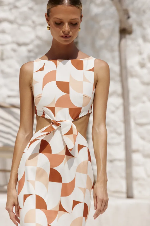 Women Midi Dresses Runaway The Label Kiaan Midi Dress Multicolour