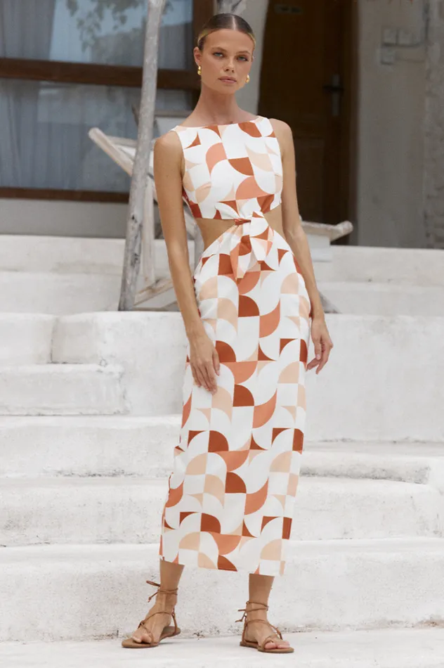 Women Midi Dresses Runaway The Label Kiaan Midi Dress Multicolour