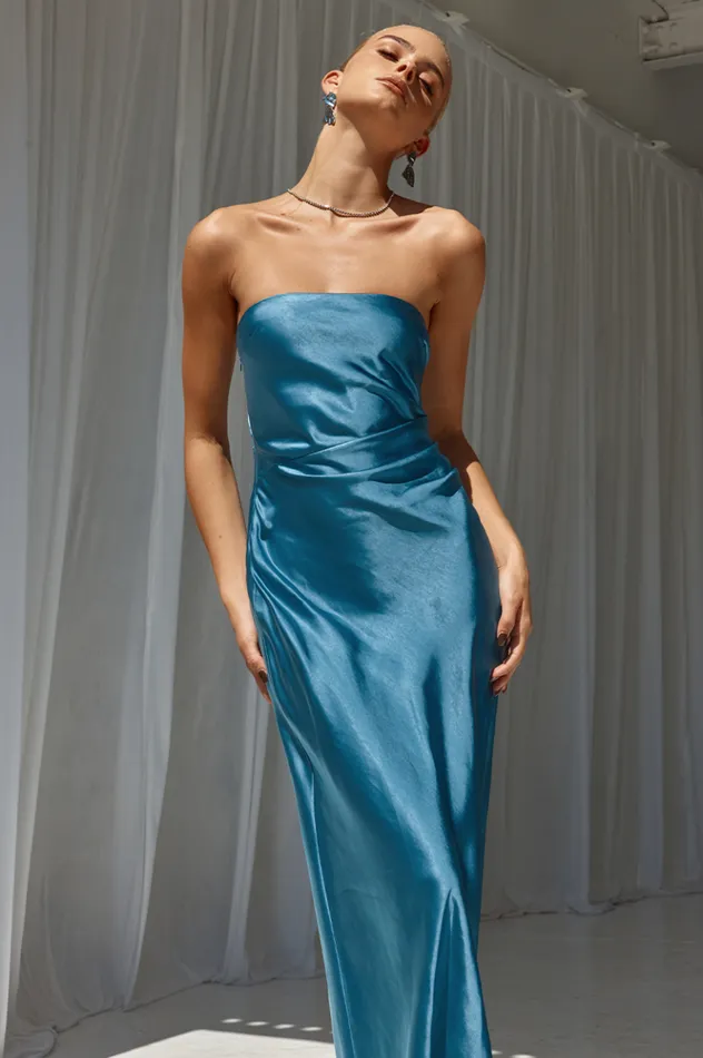 Women Midi Dresses Runaway The Label KRISTINE DRESS Steel Women Midi Dresses Runaway The Label KRISTINE DRESS Steel