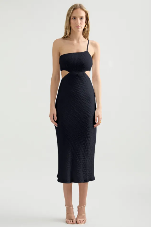 Women Midi Dresses Runaway The Label Norah Midi Dress Black