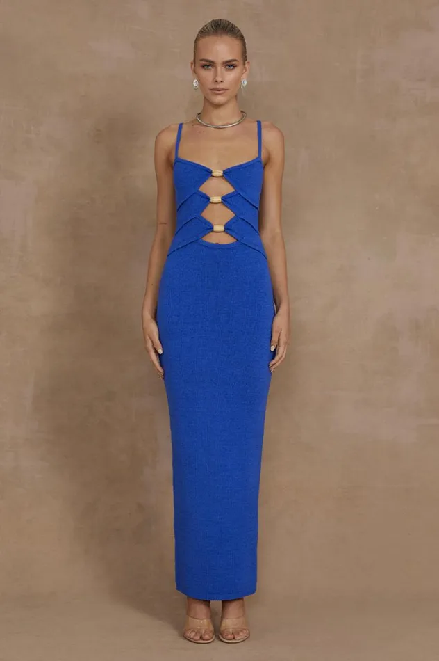 Women Midi Dresses Runaway The Label NORMANI MIDI DRESS Royal