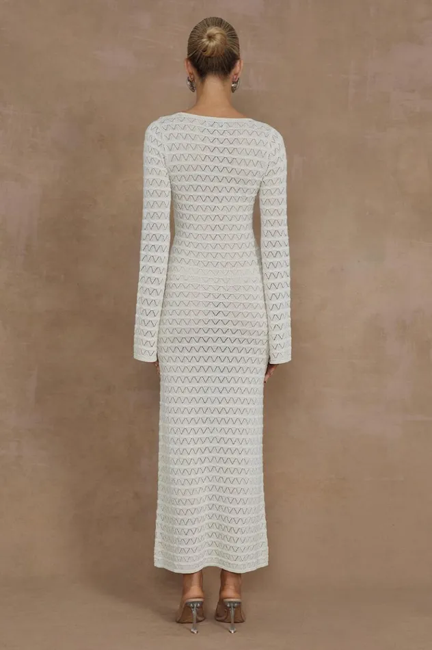 Women Midi Dresses Runaway The Label NYA MIDI DRESS Ivory