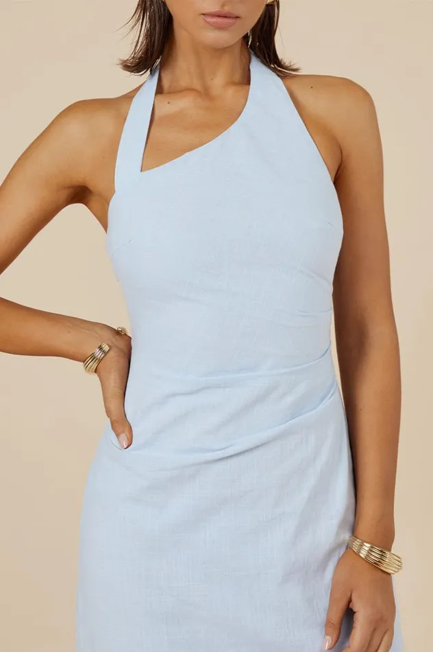Women Midi Dresses Runaway The Label SAPHIRA LONG MIDI DRESS Ice Blue
