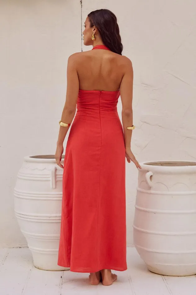 Women Midi Dresses Runaway The Label SAPHIRA LONG MIDI DRESS Jaffa
