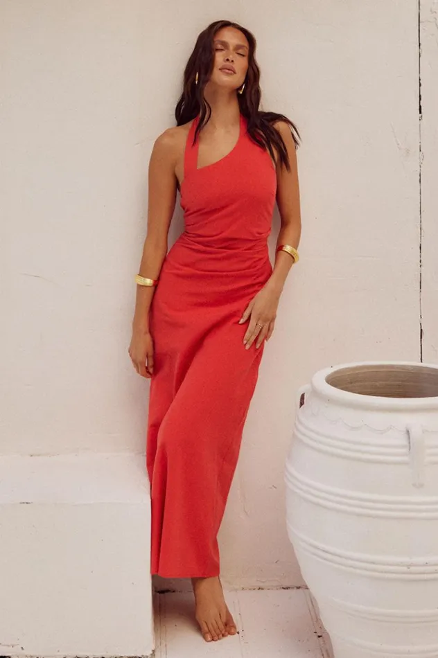 Women Midi Dresses Runaway The Label SAPHIRA LONG MIDI DRESS Jaffa