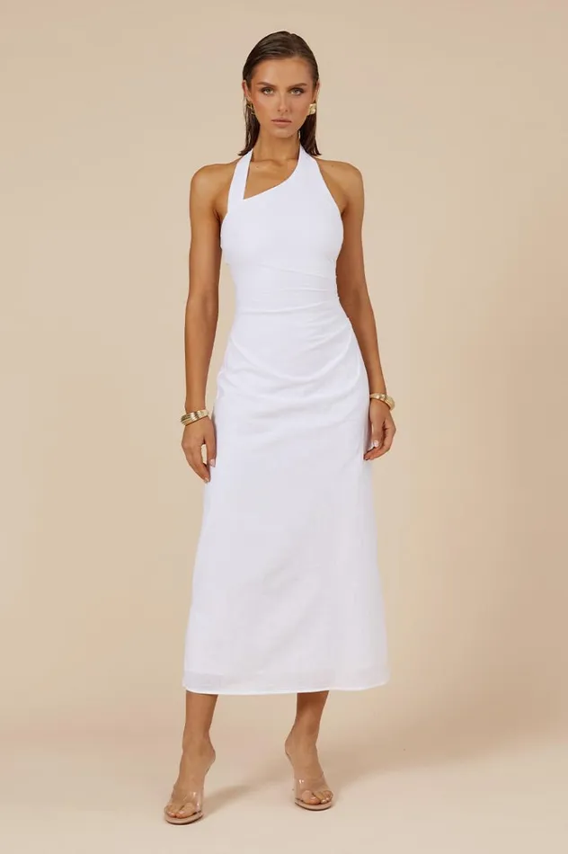 Women Midi Dresses Runaway The Label SAPHIRA LONG MIDI DRESS White