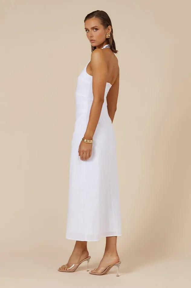 Women Midi Dresses Runaway The Label SAPHIRA LONG MIDI DRESS White