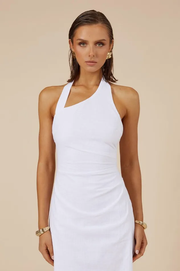 Women Midi Dresses Runaway The Label SAPHIRA LONG MIDI DRESS White
