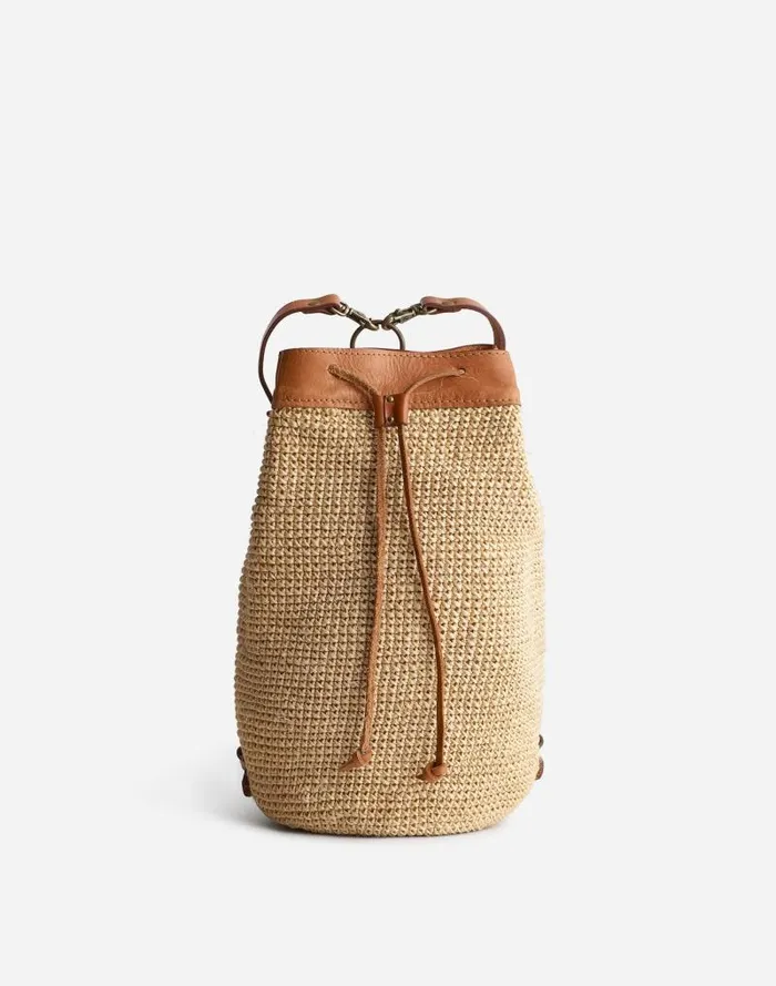 Women MINGA Crocheted Transito Backpack Natural Madewell Bags