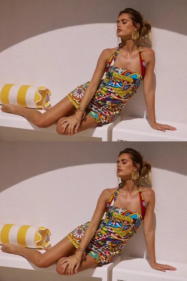 Women Mini Dresses Runaway The Label AERA MINI DRESS Phaedra Print
