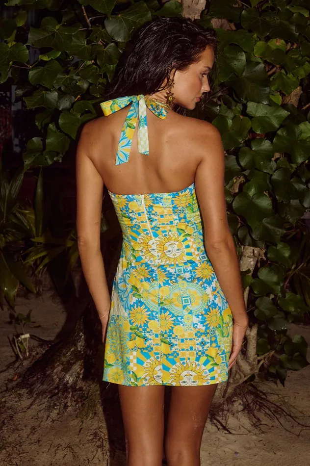 Women Mini Dresses Runaway The Label ANACAPRI MINI DRESS Anacapri Lemon