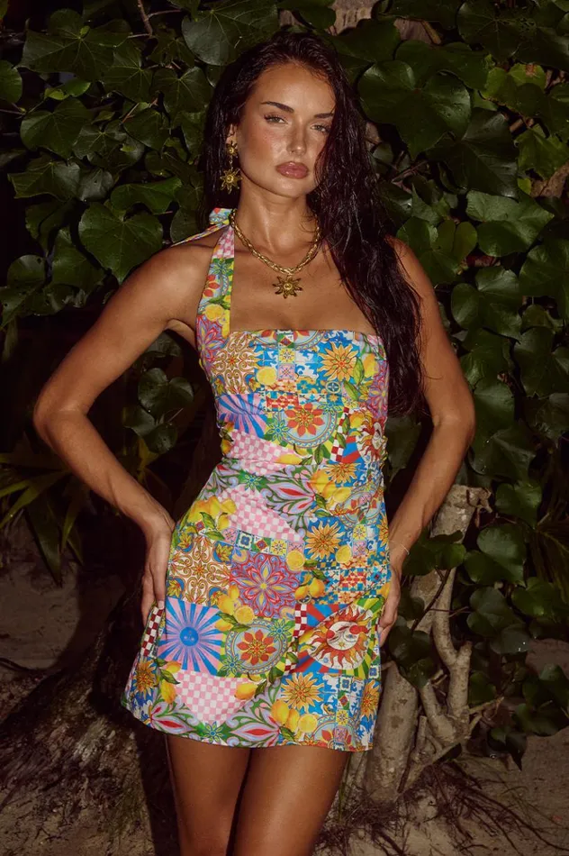 Women Mini Dresses Runaway The Label ANACAPRI MINI DRESS Anacapri Pink