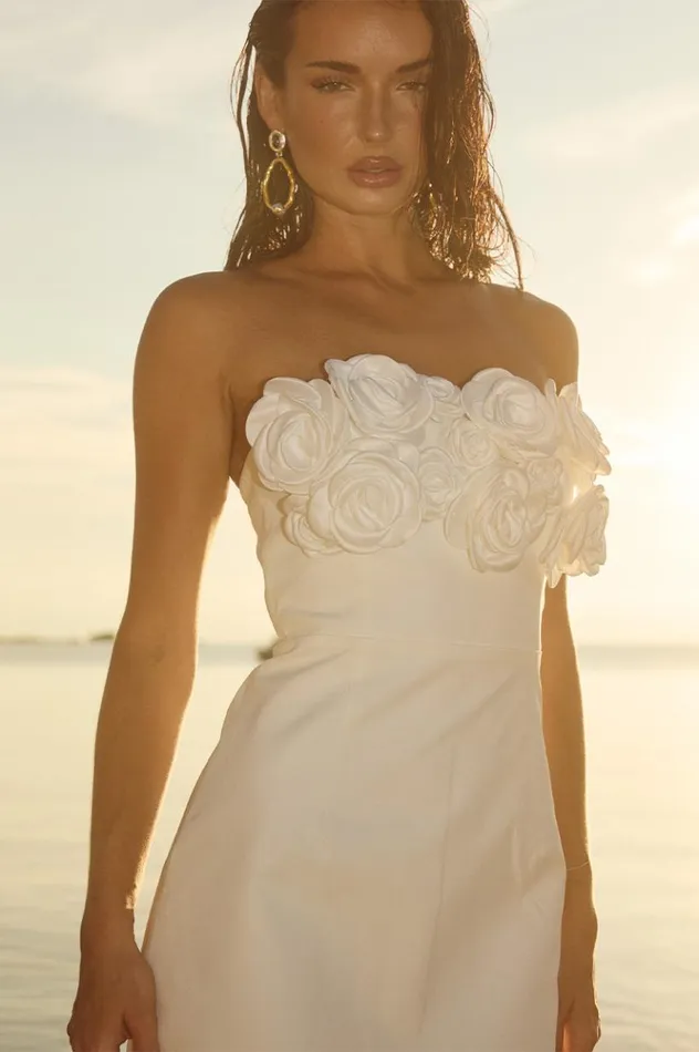 Women Mini Dresses Runaway The Label AVERIE MINI DRESS Ivory