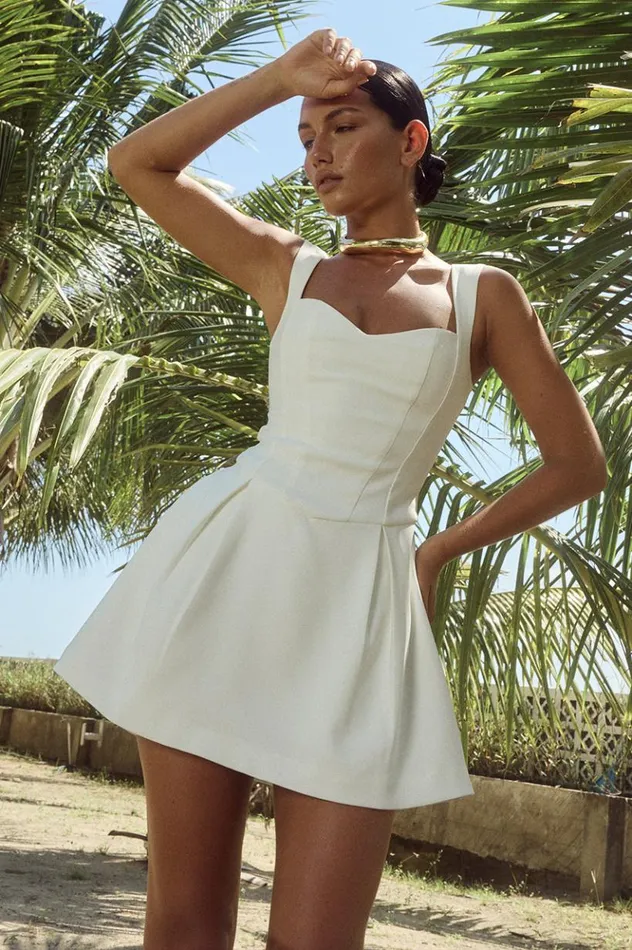 Women Mini Dresses Runaway The Label BETHANI MINI DRESS White