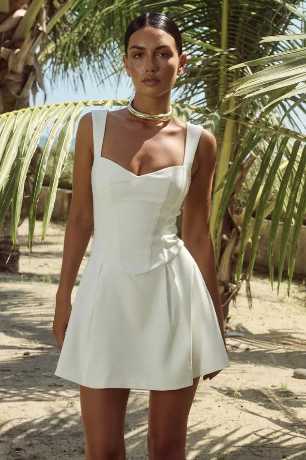 Women Mini Dresses Runaway The Label BETHANI MINI DRESS White