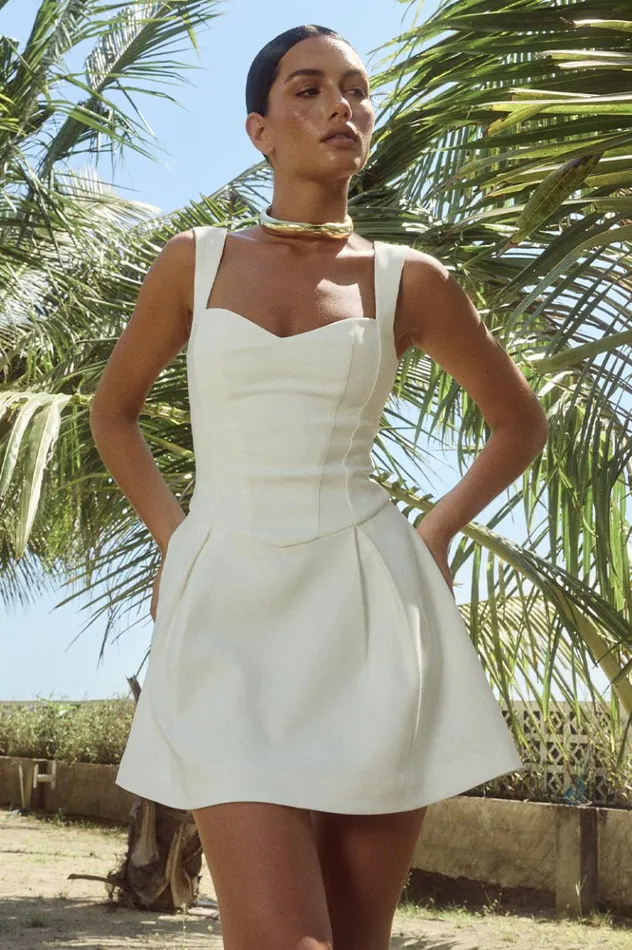 Women Mini Dresses Runaway The Label BETHANI MINI DRESS White