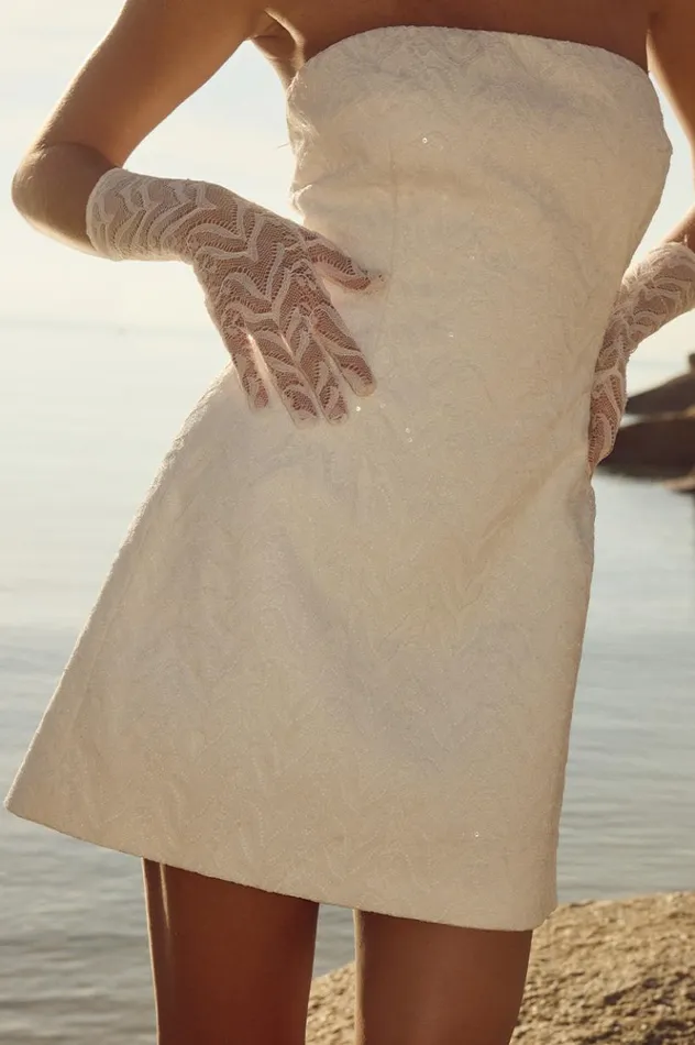 Women Mini Dresses Runaway The Label CARLETI MINI DRESS Ivory