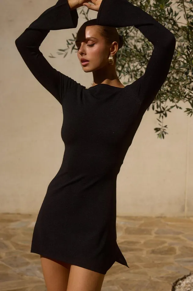 Women Mini Dresses Runaway The Label CODA MINI DRESS Black