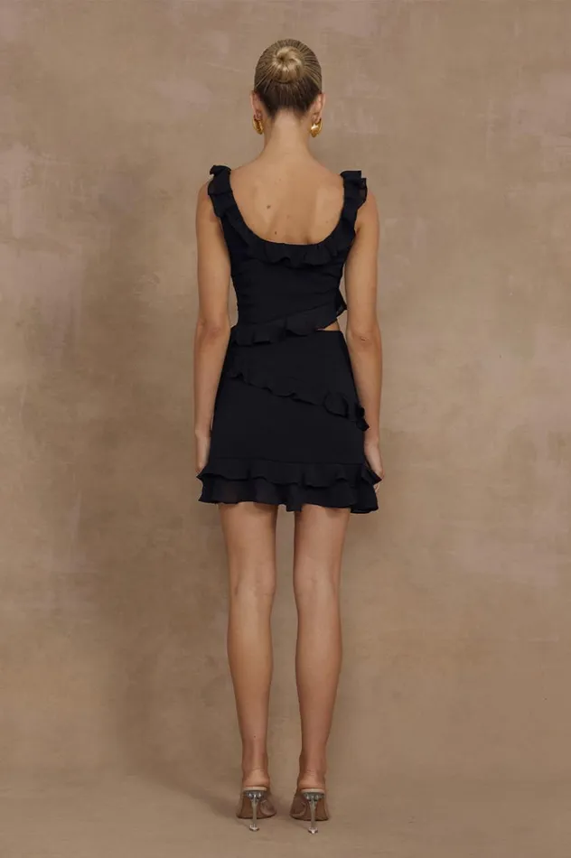 Women Mini Dresses Runaway The Label LEYLA MINI DRESS Black