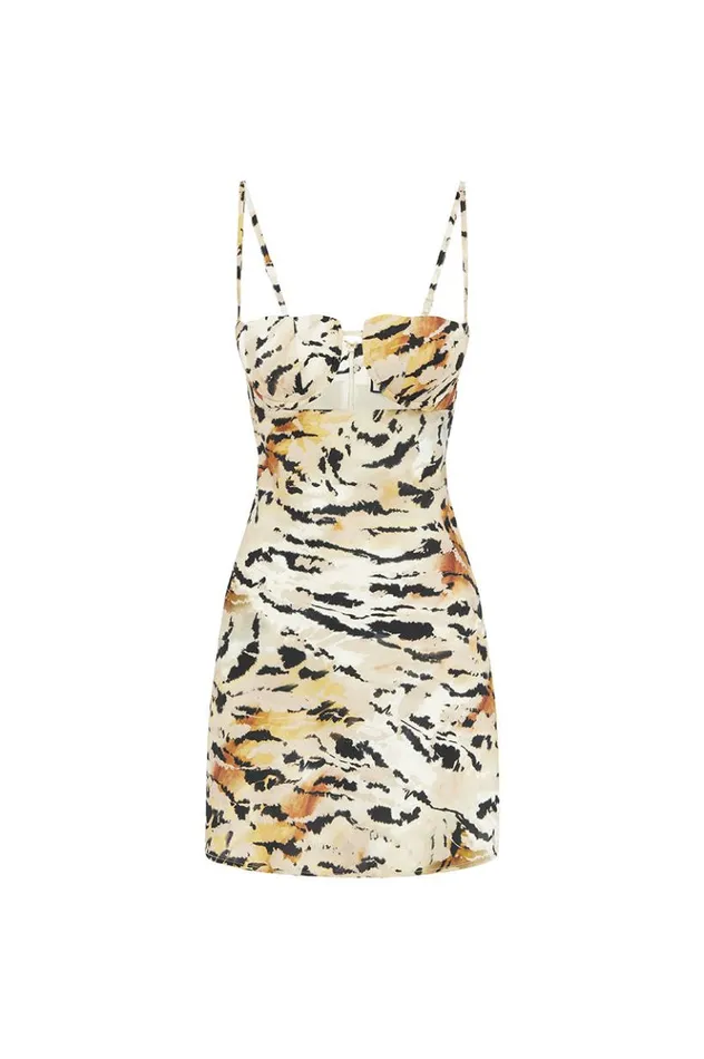 Women Mini Dresses Runaway The Label MARRIANNE MINI DRESS Kantina Print