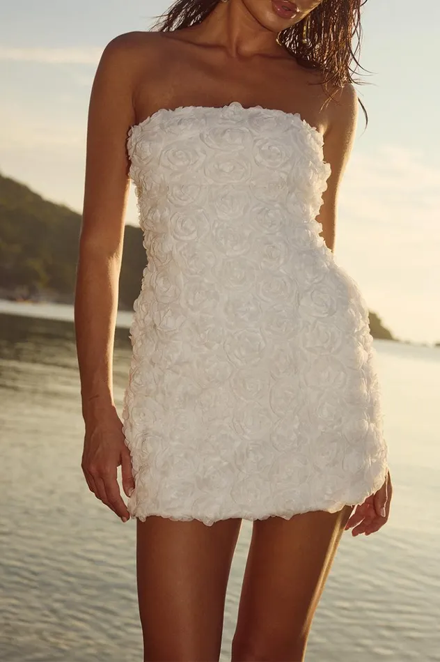 Women Mini Dresses Runaway The Label ROSALINE MINI DRESS White