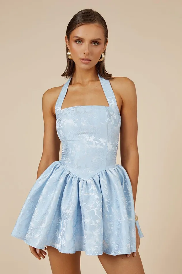 Women Mini Dresses Runaway The Label SABINE MINI DRESS Ice Blue