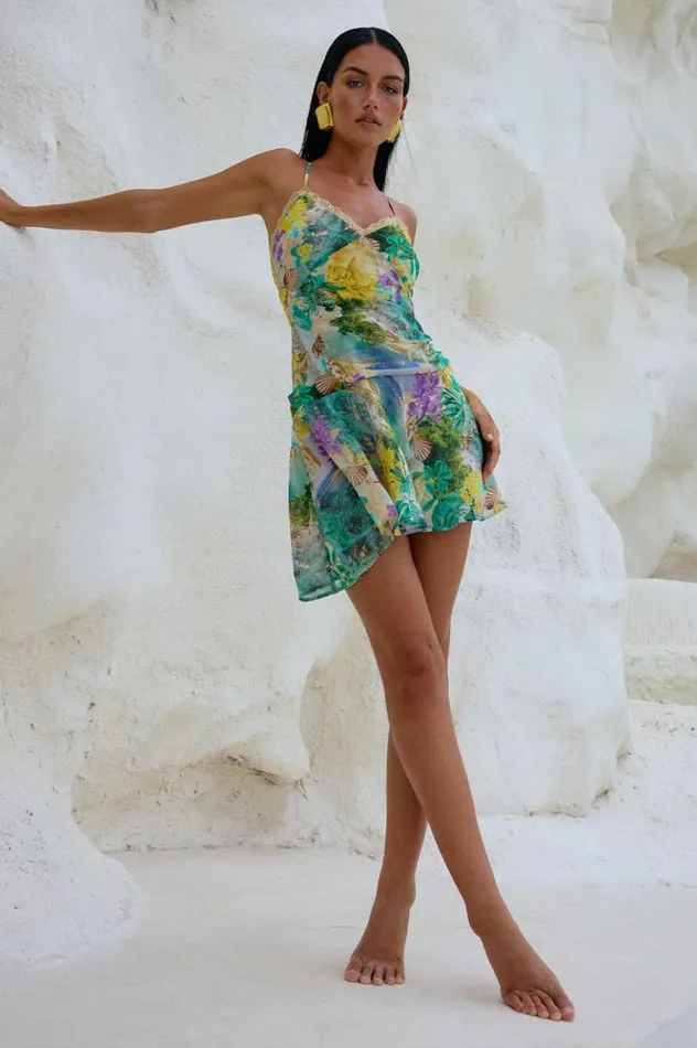 Women Mini Dresses Runaway The Label SURREY MINI DRESS Esme Print