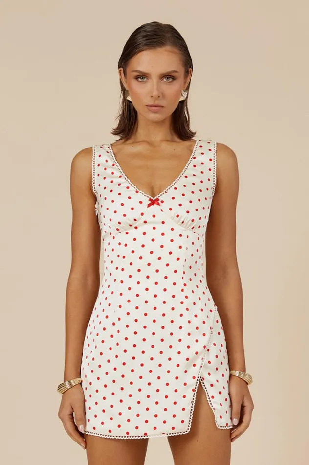 Women Mini Dresses Runaway The Label TERESA MINI DRESS White Dot