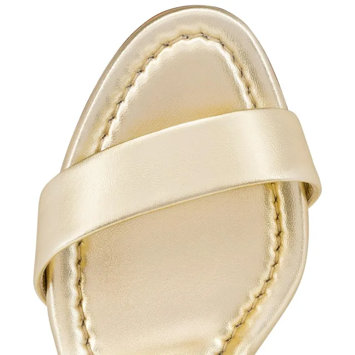 Women Miss Sabina 55 Mm Sandals 8211 Iridescent Nappa Leather 8211 Platine Gold Christian Louboutin Sandals and Slides