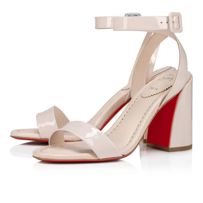 Women Miss Sabina 85 Mm Sandals 8211 Patent Calf Leather 8211 Leche Leche Christian Louboutin Sandals and Slides Women Miss Sabina 85 Mm Sandals 8211 Patent Calf Leather 8211 Leche Leche Christian Louboutin Sandals and Slides