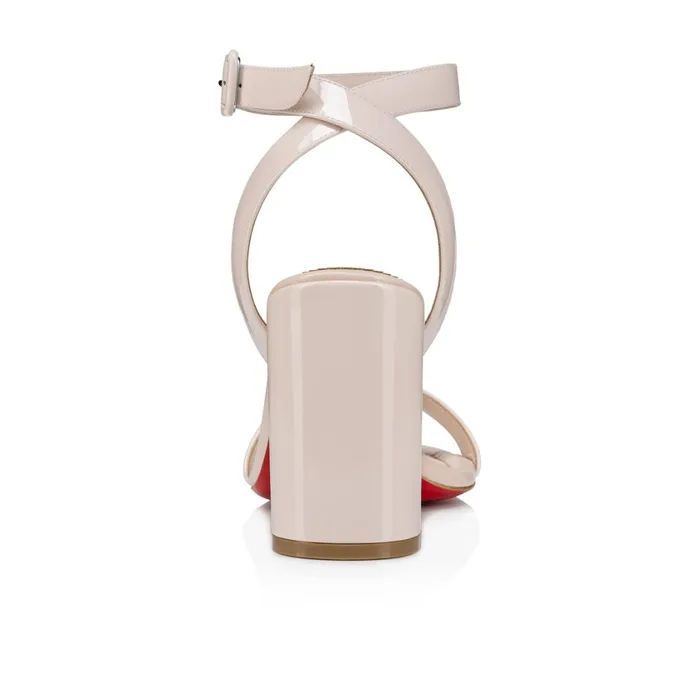 Women Miss Sabina 85 Mm Sandals 8211 Patent Calf Leather 8211 Leche Leche Christian Louboutin Sandals and Slides