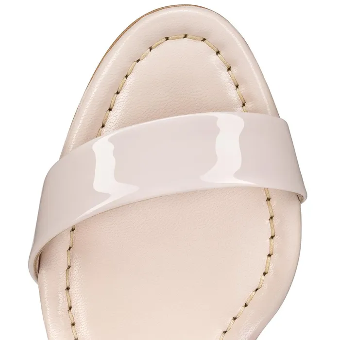 Women Miss Sabina 85 Mm Sandals 8211 Patent Calf Leather 8211 Leche Leche Christian Louboutin Sandals and Slides