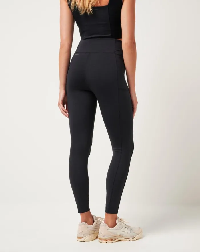 Women MOVEKNIT BONDED LEGGING Heather Black TravisMathew Pants