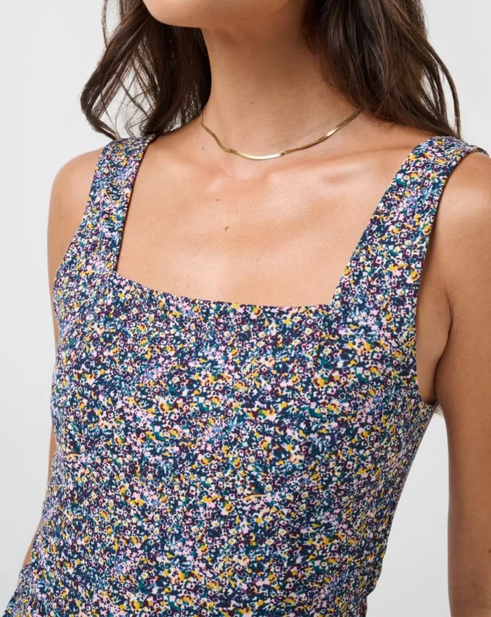 Women MOVEKNIT SLEEVELESS DRESS Cream Multi TravisMathew Dresses
