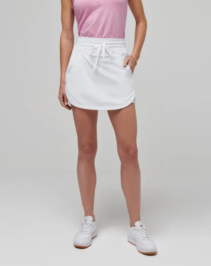 Women MOVEKNIT TIE SKORT White TravisMathew Skorts and Skirts