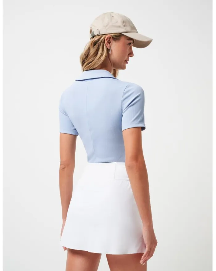 Women MOVEKNIT VNECK POLO Brunnera Blue TravisMathew Polos