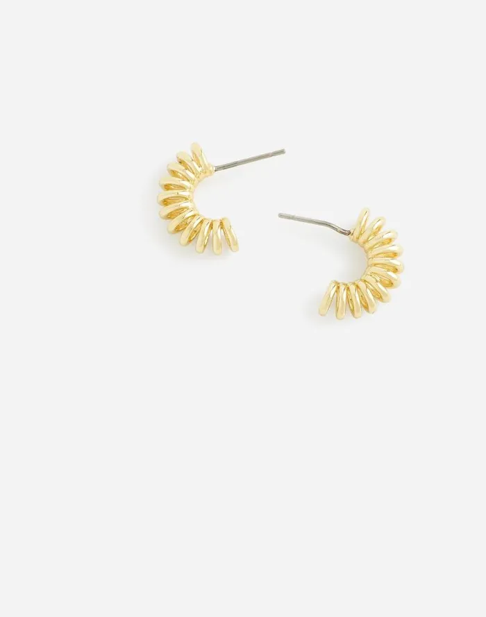 Women MultiRing Statement Stud Earrings Pale Gold Madewell Jewelry