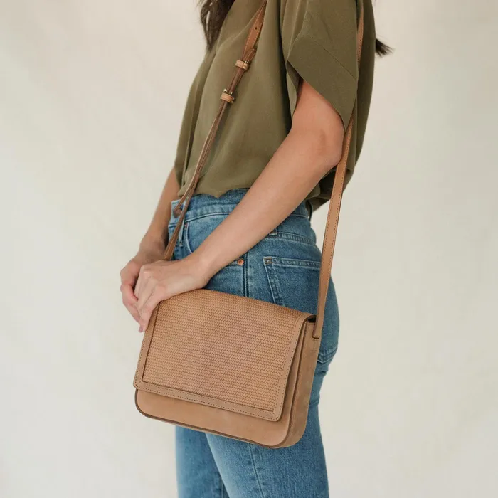 Women Nisolo Bags and Wallets Clara Crossbody Almond