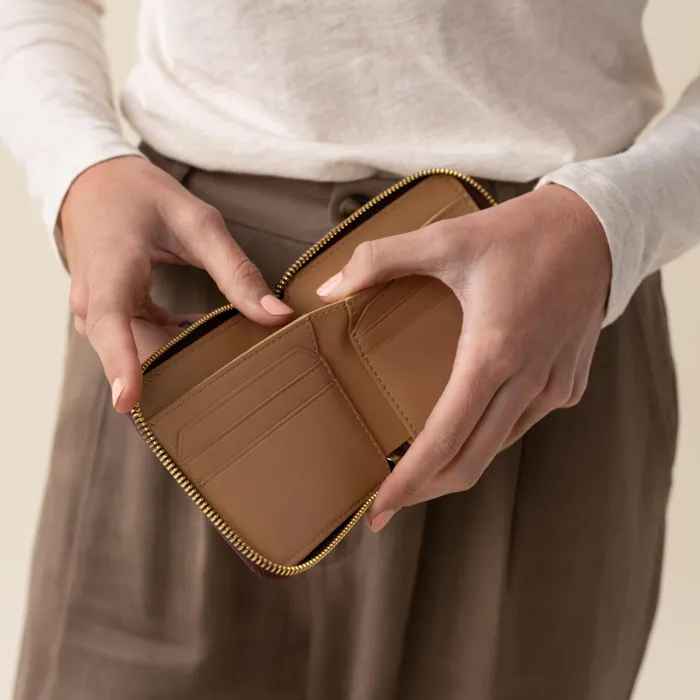 Women Nisolo Bags and Wallets Remi Zip Wallet Caramel