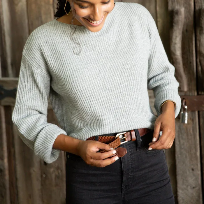 Women Nisolo Belts Talia Braided Belt Brandy